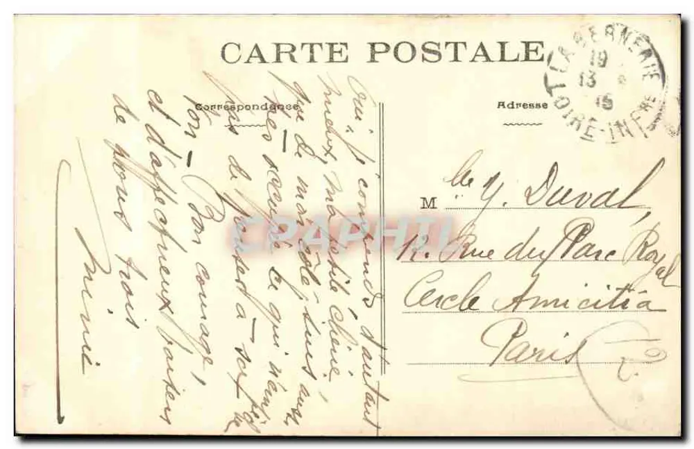 La Bernerie (L.-Inf.) — Die Felsen der Rinais-Küste — Phototypie Vasseiller, Nantes - Rückseite
