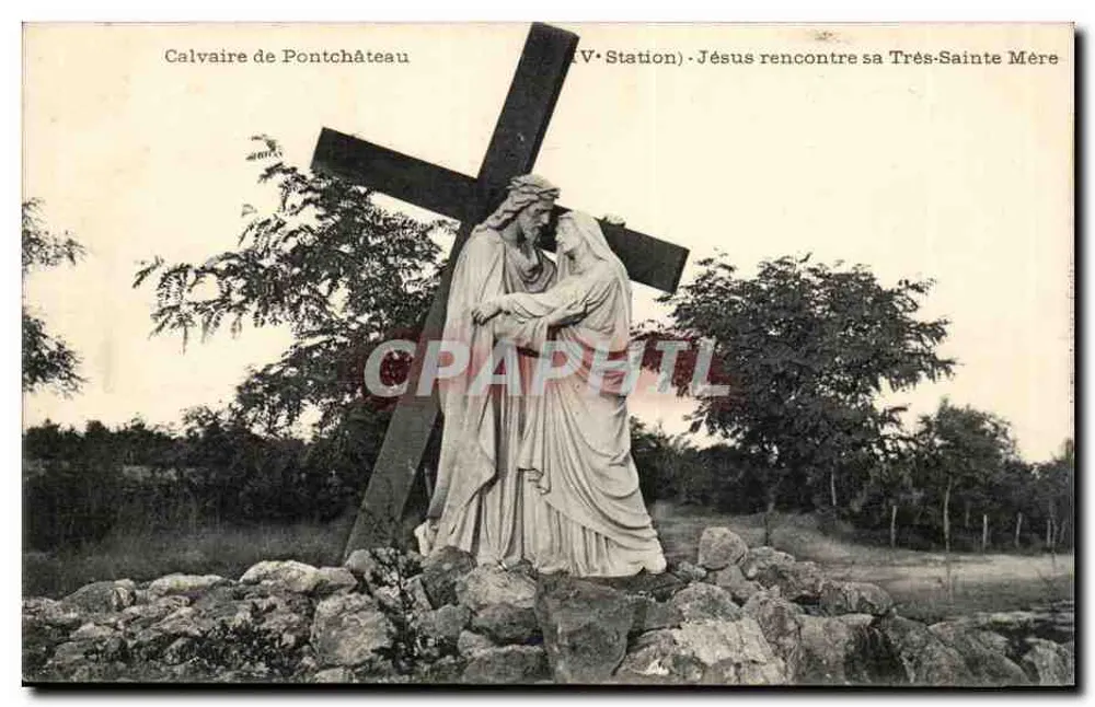 Calvarienberg von Pontchâteau — (5. Station) Jesus trifft seine heiligste Mutter — Verlag nicht sichtbar - Vorderseite