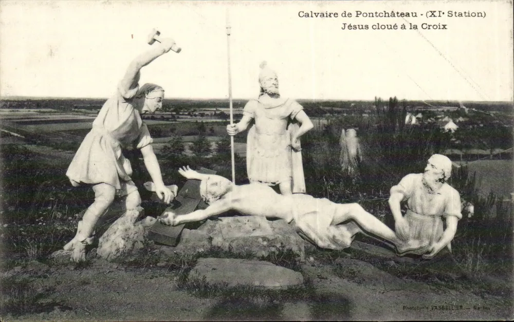 Calvary von Pontchâteau — (11. Station) — Jesus an die Kreuzigung genagelt — Phototypie YASBELLIER - Watten - Vorderseite