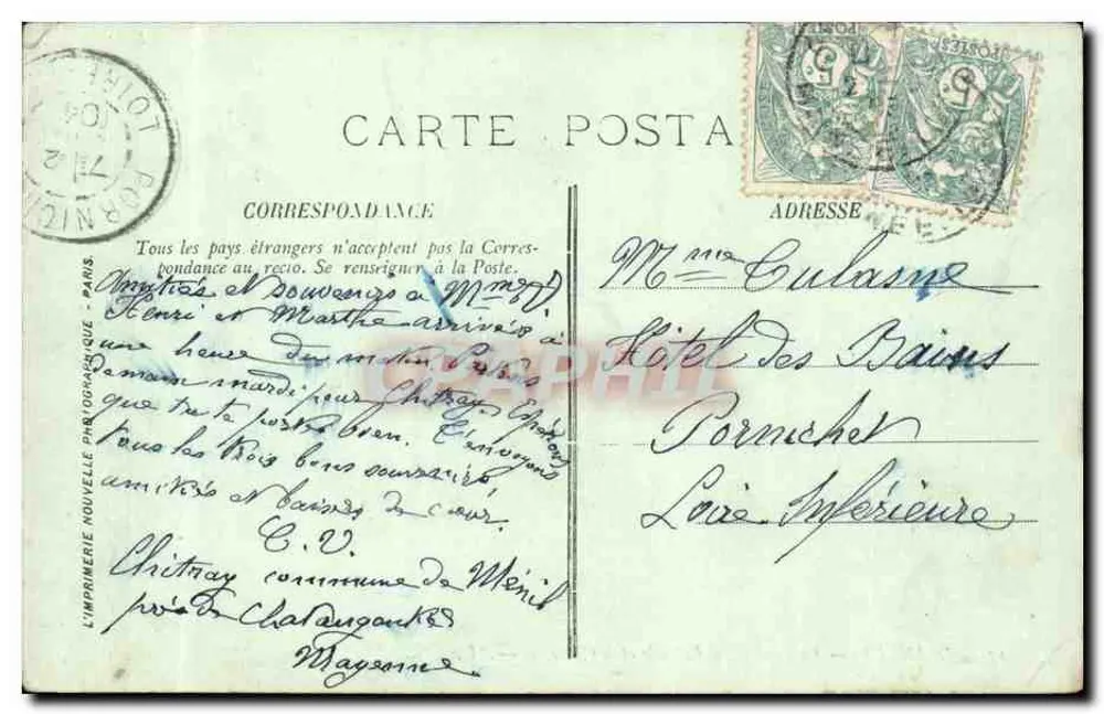 Nantes — Die Brücke der Rotonde und das Schloss — LL. Nr. 17 - Rückseite