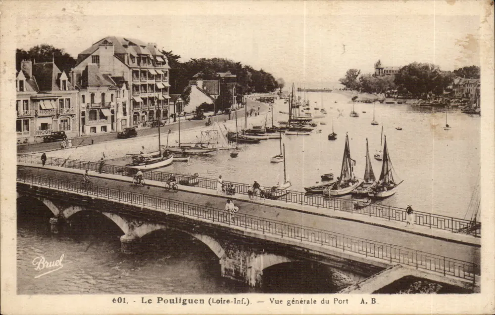Le Pouliguen (Loire-Inf.) — Allgemeiner Blick auf den Hafen — Phototypie A. Bruel, n°601 - Vorderseite