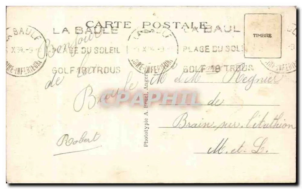 La Baule-sur-Mer (Loire-Inf.) — O Boulevard de la Mer — A. B. - Verso