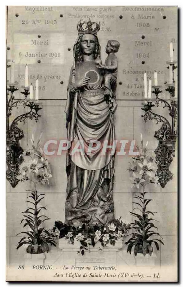 Die Jungfrau am Tabernakel — in der Kirche Sainte-Marie (15. Jahrhundert) — PORNIC — LL. n°86 - Vorderseite