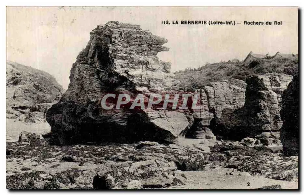 La Bernerie (Loire-Inf.) — Rochers du Rol — F. Chapeau, editor, Nantes - Frente