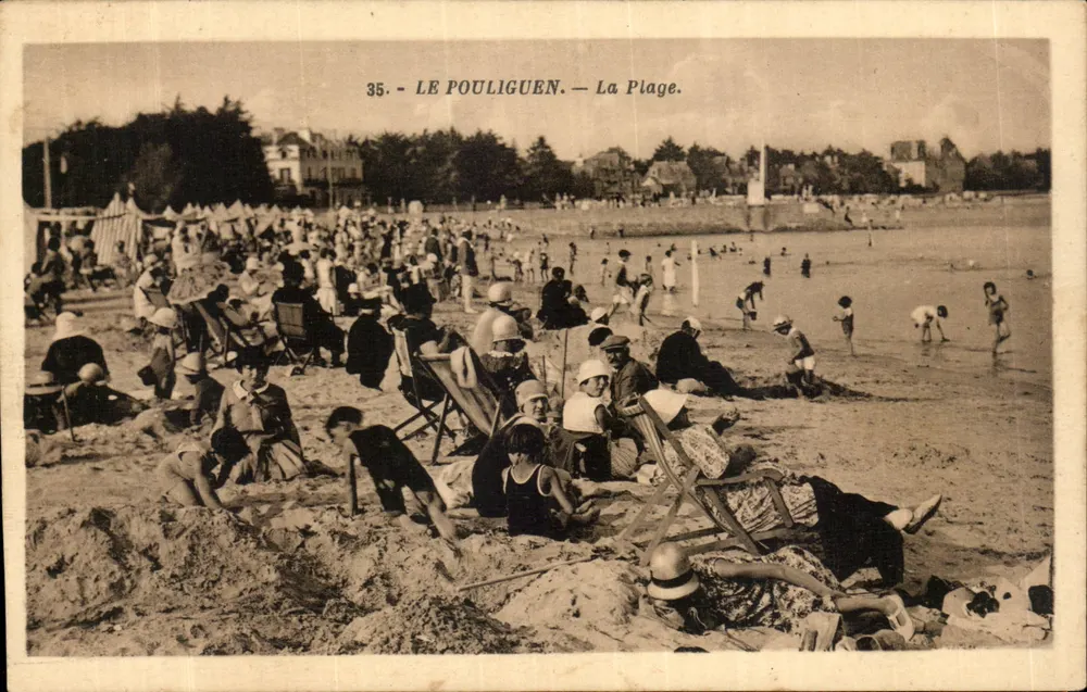 Le Pouliguen — A Praia — G. Arlaud, editor, Avenue de la Clos - Pantes - Frente