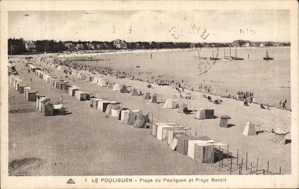 Le Pouliguen - Strand von Le Pouliguen und Strand Benqit — Verlag Anmauraine des Arts Photographiques - Vorderseite