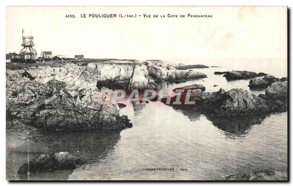 Le Pouliguen (L.-Inf.) - Ansicht der Küste von Penchateau — Phototypie Yarbellier, Nr. 4152 - Vorderseite