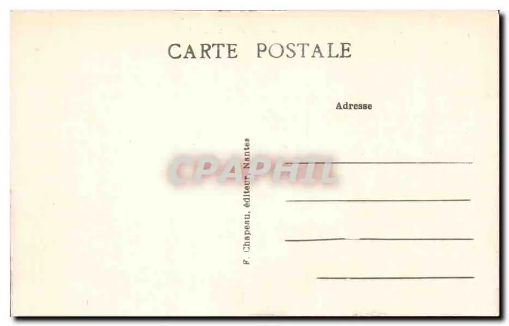 NANTES — O Ponte Transbordeur — G. Chapeau, editor Nantes, n° 153 - Verso