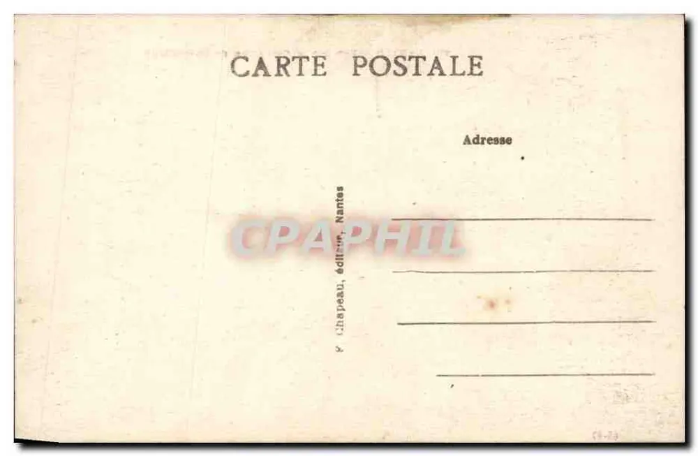 NANTES — Aussicht auf den Hafen vom Hermitage — Verleger Chapeau, Nantes, Nr. 601 - Rückseite
