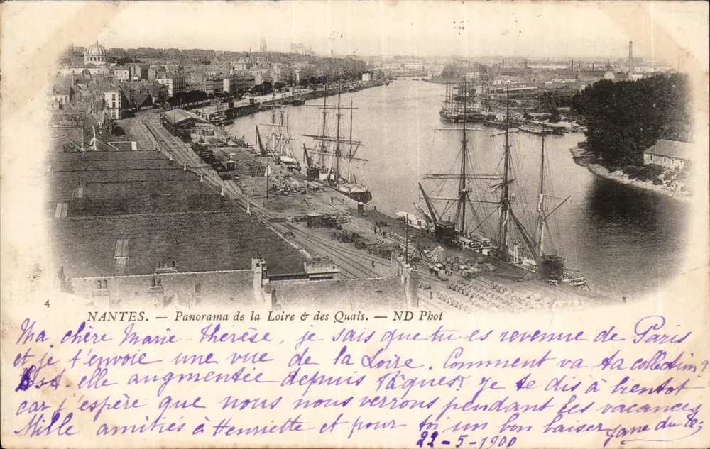 NANTES — Panorama der Loire & der Quais — ND Phot - Vorderseite