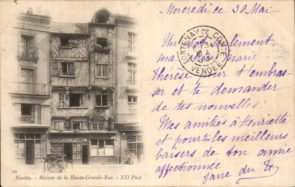 Nantes - Haus an der Haute-Grande-Rue — ND Phot, n°19 - Vorderseite