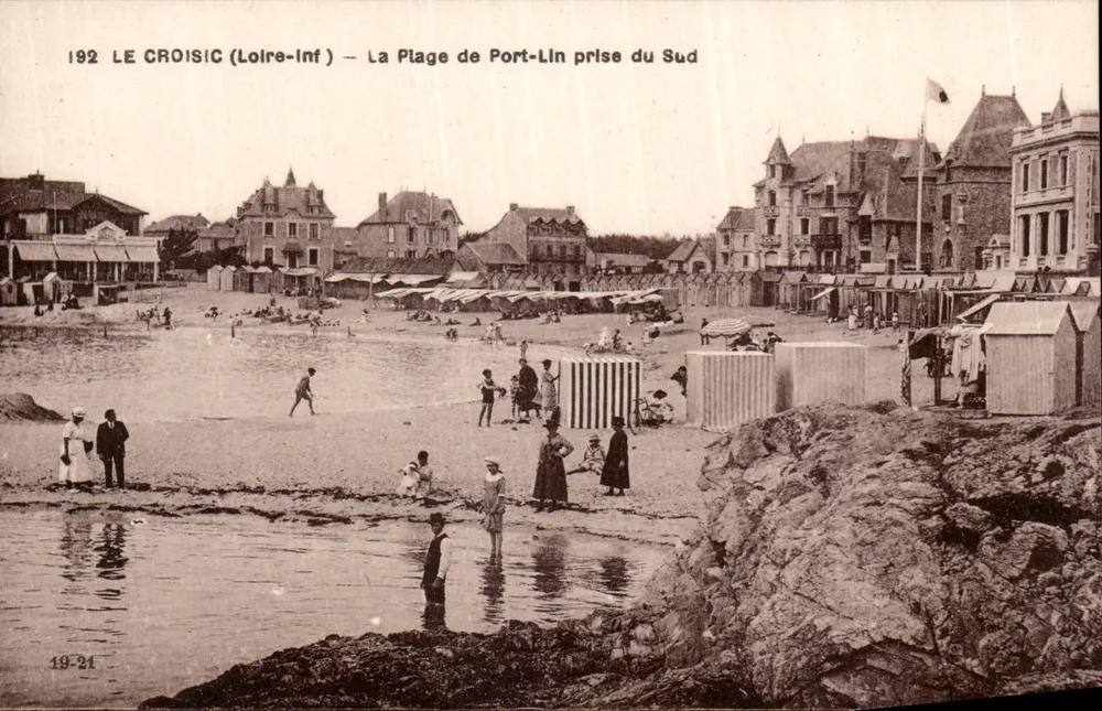 Le Croisic (Loire-Inf) — La Plage de Port-Lin aus südlicher Richtung — F. Chopeau, Nantes - Vorderseite