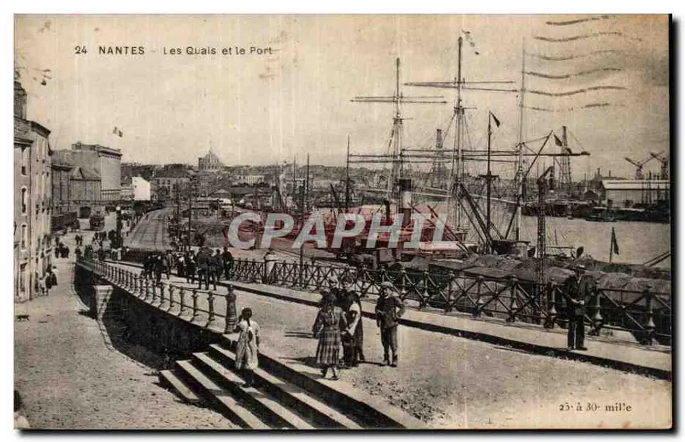 NANTES — Die Quais und der Hafen — unbekannter Verleger, Nr. 24 - Vorderseite