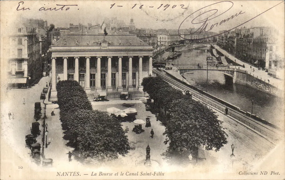 NANTES — Die Börse und der Canal Saint-Félix — Sammlung ND Phot. n°10 - Vorderseite