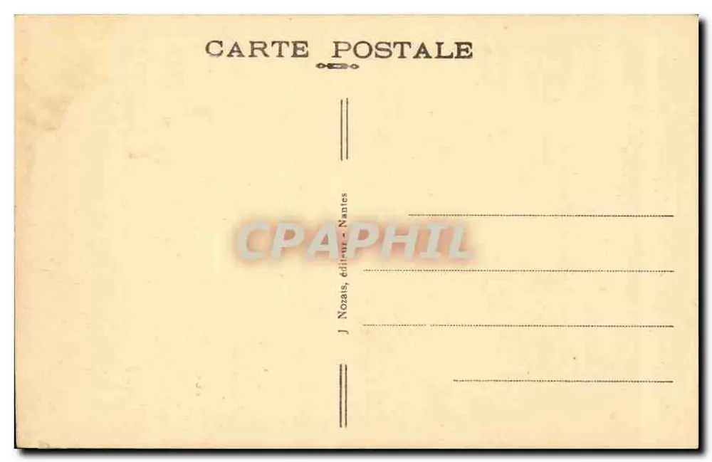 NANTES — O Museu de Belas Artes — J. Nozais, editor Nantes - Verso