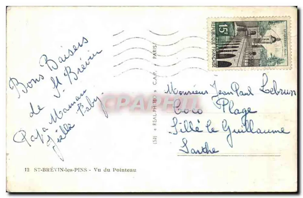 St-Brevin-les-Pins — Vista do Pointeau — editor C.A.P. (30) - Verso
