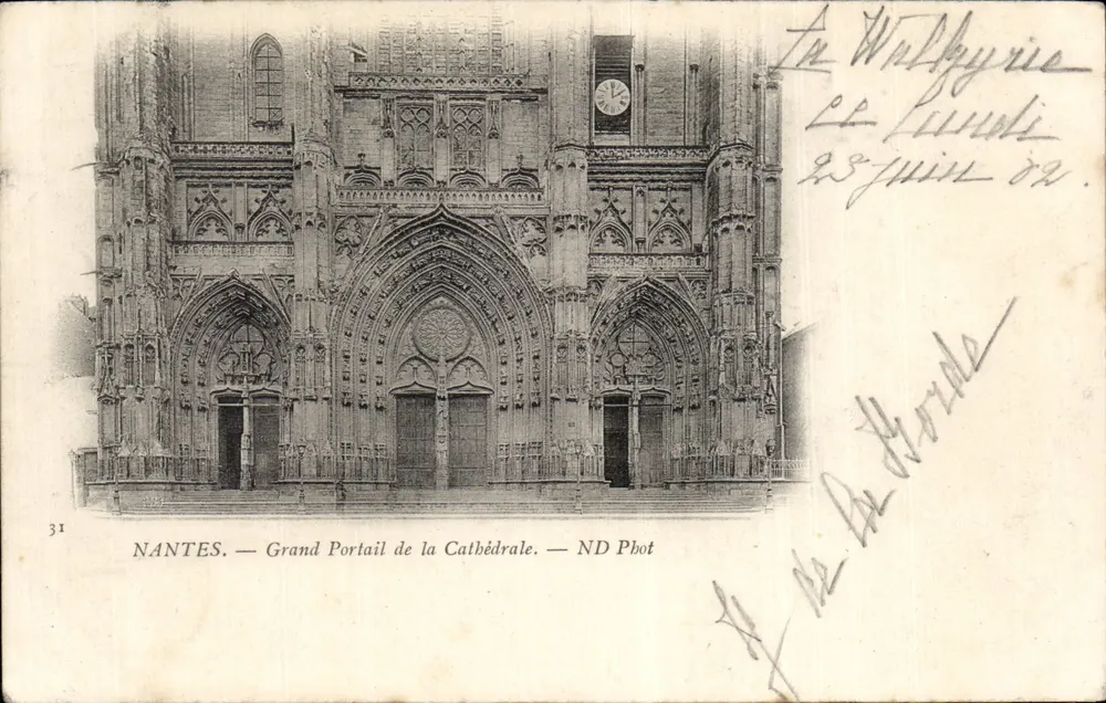Nantes — Großer Portal der Kathedrale — ND Phot - Vorderseite