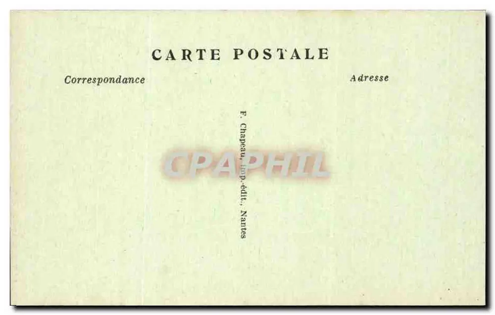 NANTES — Quai d'Orléans, l'Ecluse — F. Chapeau, Imp.-édit., Nantes - Verso