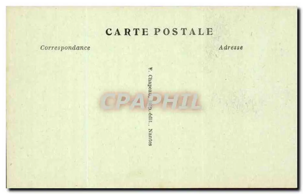 Sino de Ste-Croix — Nantes — editor P. Chappeau, Nantes, n° 239 - Verso