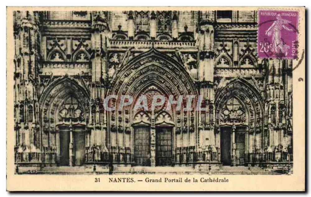 NANTES — Großer Portal der Kathedrale — n°31 - Vorderseite