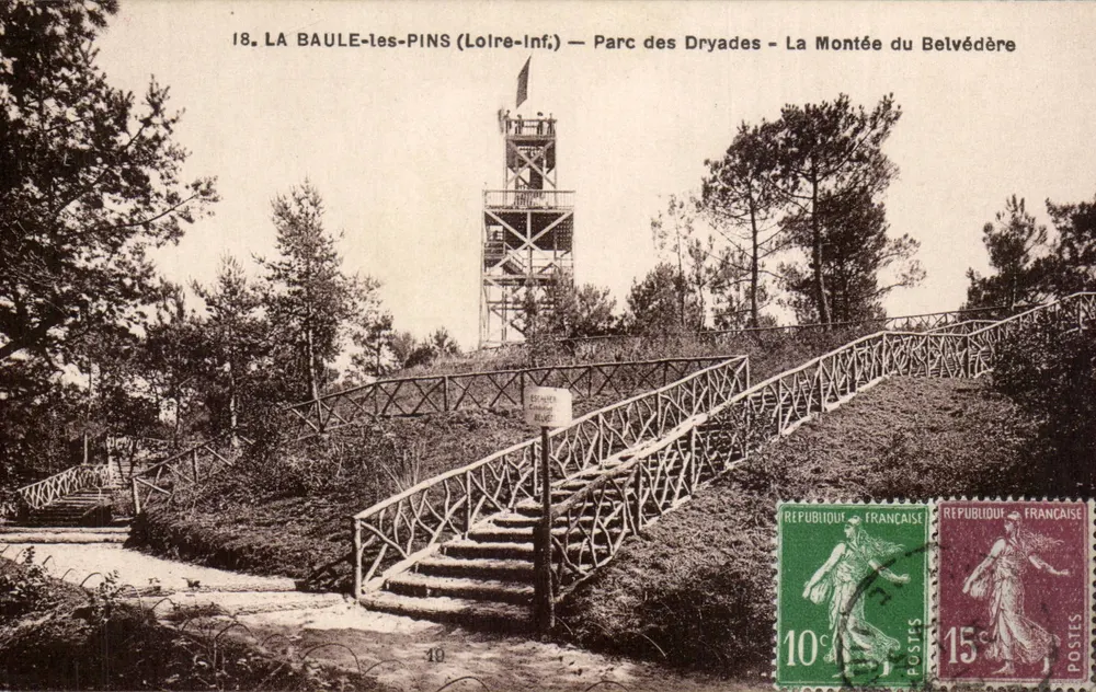 La Baule-les-Pins (Loire-Inf.) — Park der Dryaden — Aufstieg zum Belvedere — Verlag F. Chopeau, Nantes, Nr. 18 - Vorderseite