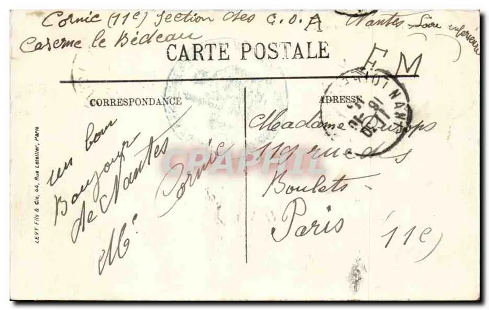 NANTES — Panorama dos Quais — J. P. (n° 112) - Verso