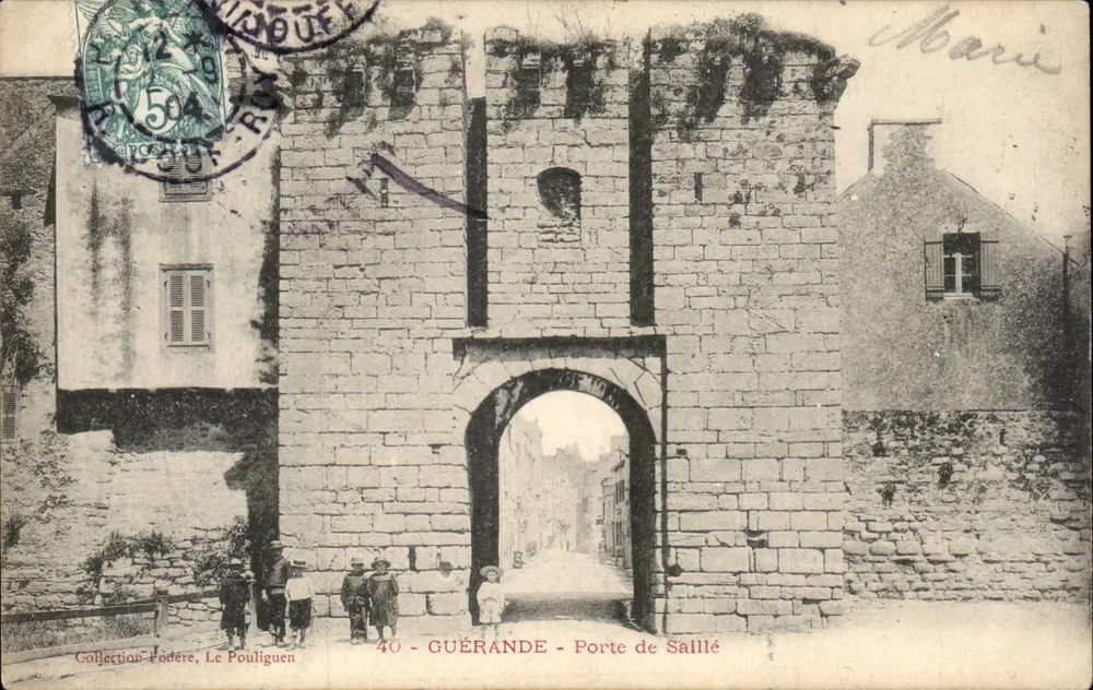 Guérande - Porte de Saillé — vista da entrada medieval — Coleção Poudère, Le Pouliguen - Frente