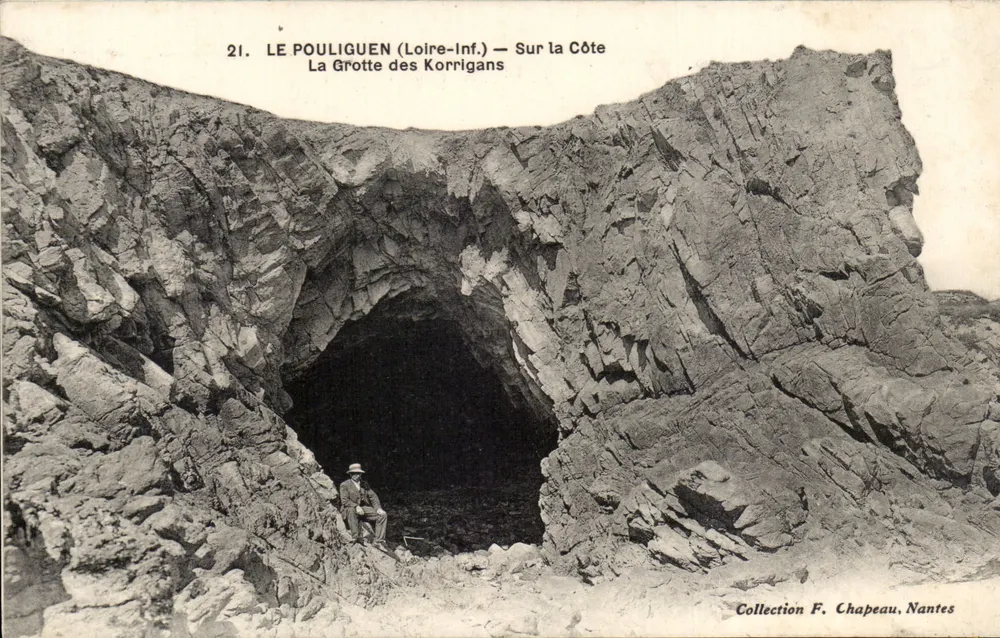 Le Pouliguen (Loire-Inf.) — An der Küste, Die Grotte des Korrigans — Sammlung F. Chapeau, Nantes - Vorderseite
