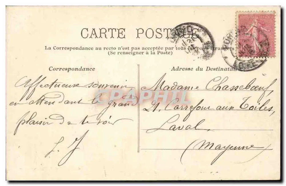 Pornic — Schloss und Hafen-Eingang — Sammlung C. H. D. de Nantes - Rückseite