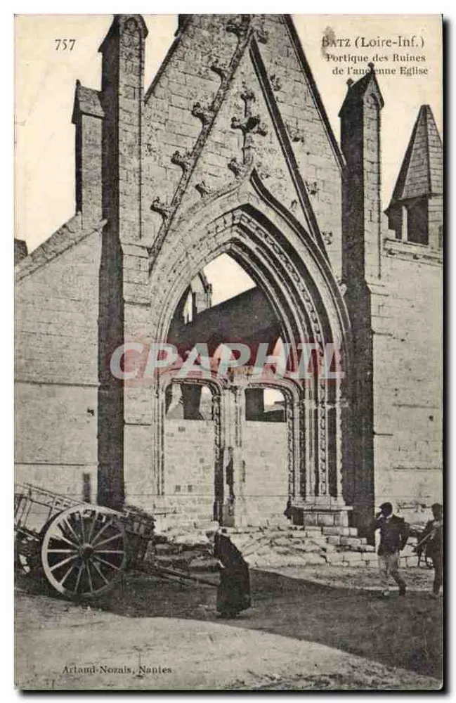 Batz (Loire-Inf.) — Portique der Ruinen der alten Kirche — Arlaud-Nozais, Nantes - Vorderseite