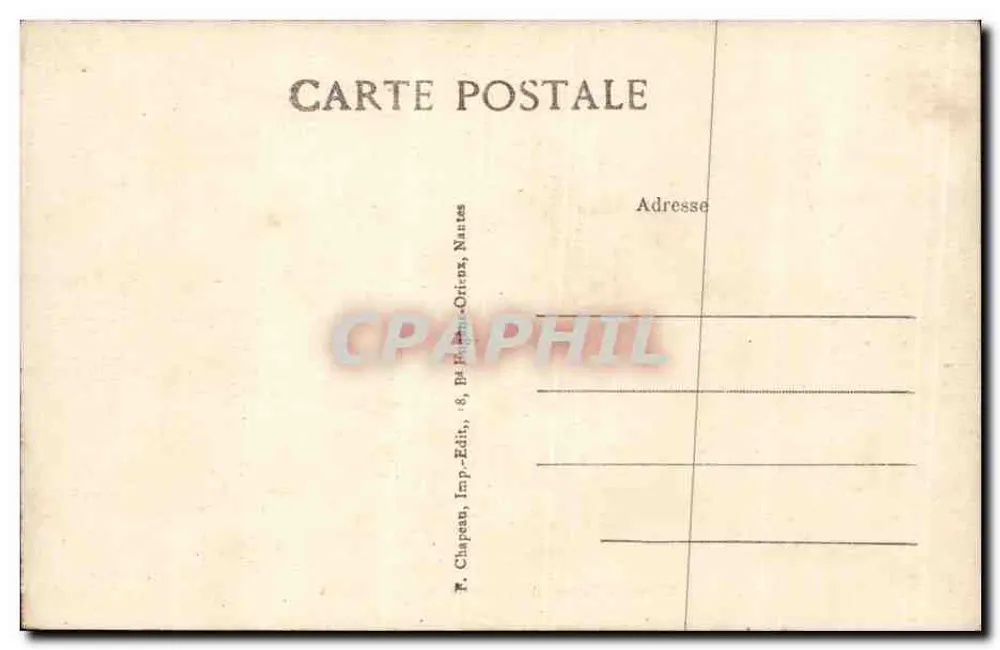 Batz (Loire-Inf.) — Interior da Igreja — P. Chapeau, Imp.-Edit., 8, Bd Pothu-Ortac, Nantes - Verso