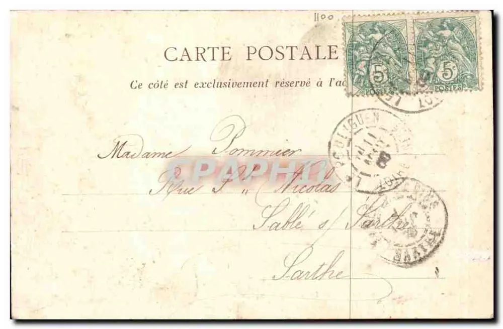 Von POULIGUEN nach CROISIS — Salzseen — Sammlung Foderé, Le Pouliguen - Rückseite