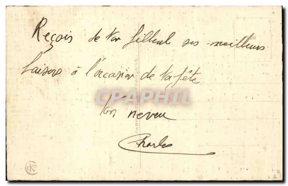 Mazzo di fiori — Buon compleanno — Editore E.K.C. (verso) - Verso