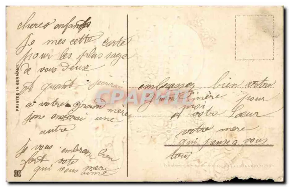 Hängende Blumensträuße — Rosen und Vergissmeinnicht — Verlag Ponteise, N.º SER 783 - Rückseite