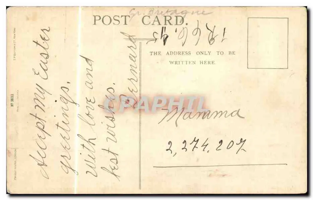 Lírio e Cruz — Mensagem de Páscoa — Carta de Visita Impressa - Verso