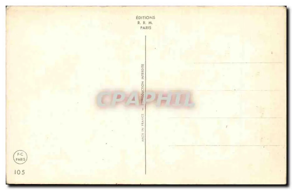 Flores de lirio — brancas e violetas — Edições R.R.M. Paris, n° 105 - Verso