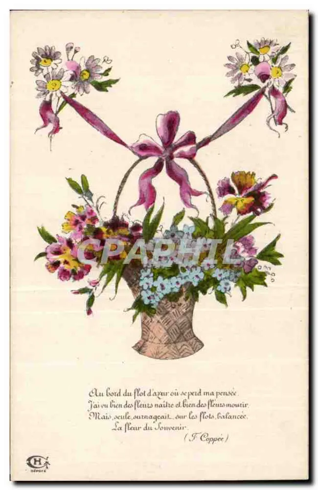 Blumenstrauß — Gedicht von F. Coppée — Verlag H. Déprée - Vorderseite