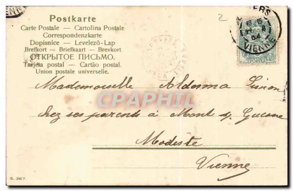 Arranjo de margaridas — editor S. 367 — Viena - Verso