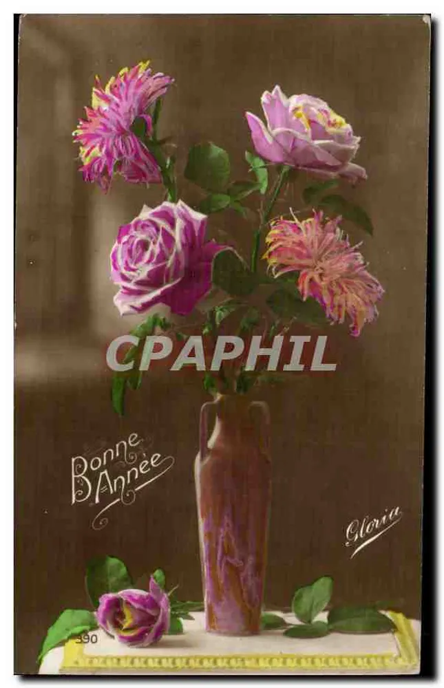 Rosenbouquet — Glückwunschkarte — Gloria - Vorderseite