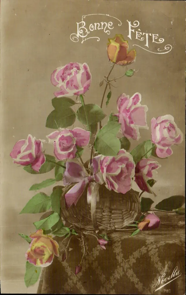 Rosenbüschel — 'Guten Geburtstag' — Novella n°780 - Vorderseite