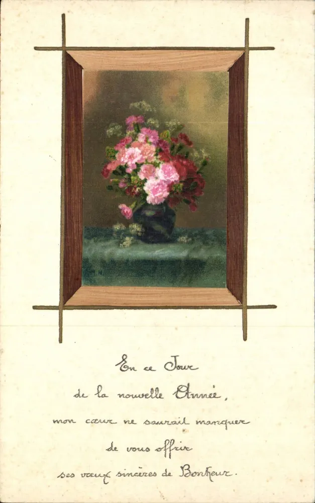 Blumenstrauß — Neues Jahr — Ansichtskarte von Saint-Sulpice - Vorderseite