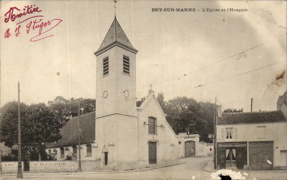 Bry-sur-Marne — A Igreja e o Asilo — B. J. Stäiger - Frente