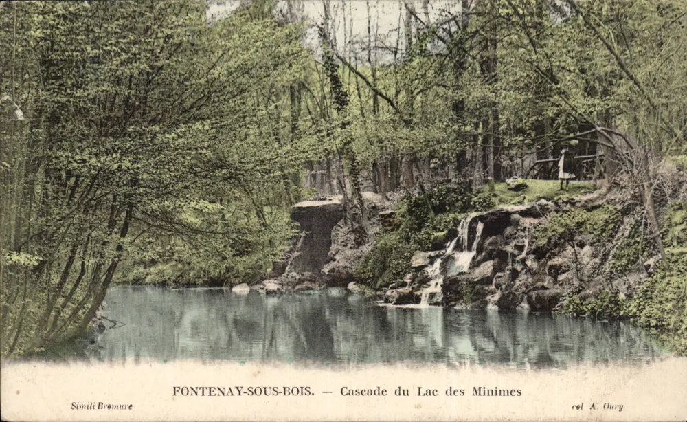 Fontenay-sous-Bois — Wasserfall des Lac des Minimes — Verlag A. Oury - Vorderseite