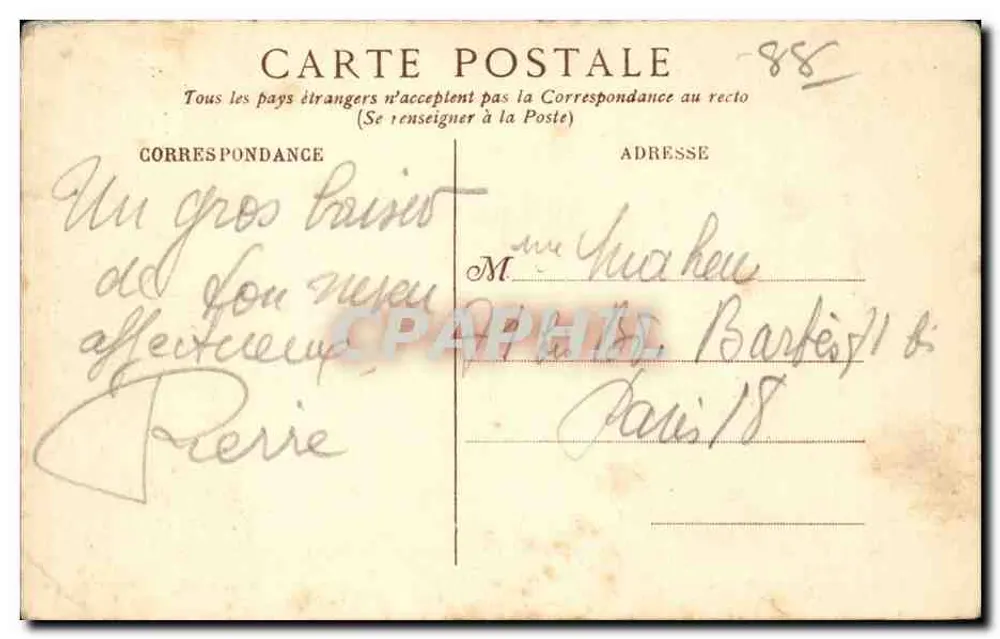 VITTEL — Le Grand Hôtel, côté Casino — Éditeur non visible - Verso