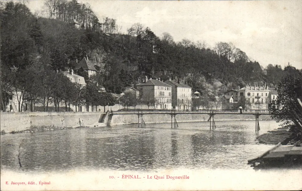 Épinal - Het Quai Dogneville — E. Jacques, uitgever, Épinal, n°10 - Voorkant