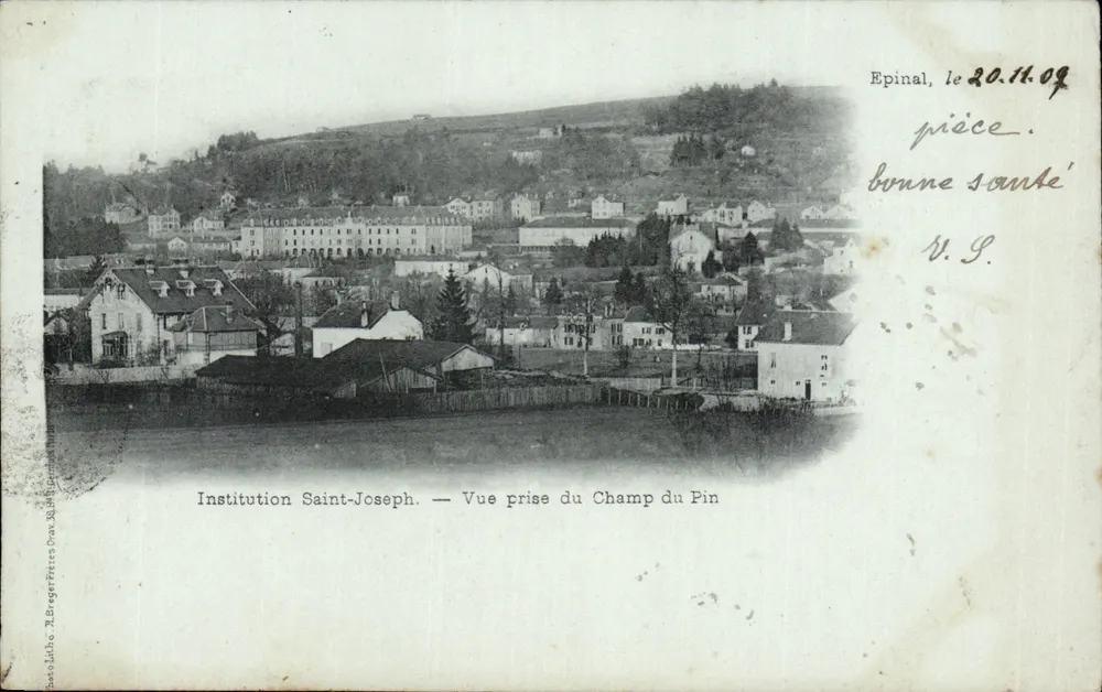 Institution Saint-Joseph — Ansicht vom Champ du Pin — Epinal, J. Berger-Fritze & Cie - Vorderseite
