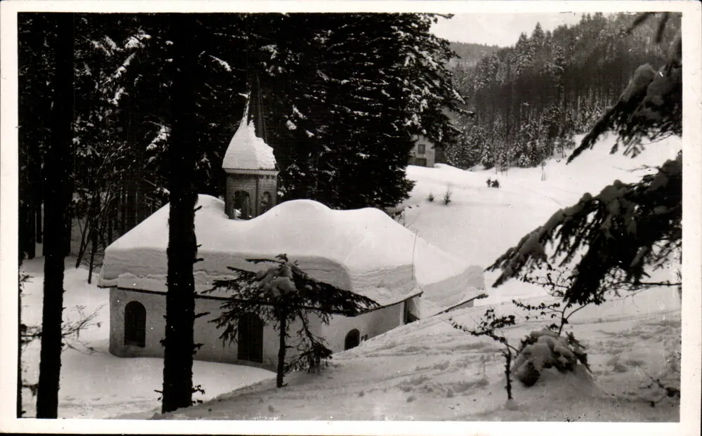 L Ventron (Vosges) — Hermitage und Kapelle des Ehrwürdigen Bruders Joseph im Winter — Verleger E. L.D.P.C. - Vorderseite