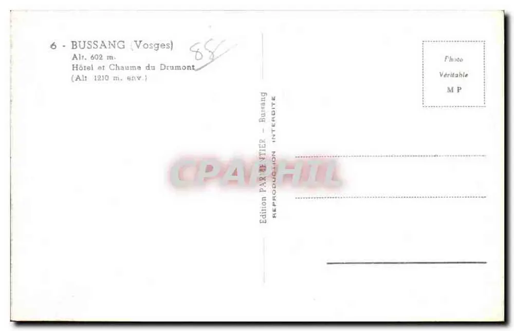 Chaume du Drumont — Restaurante e hotel — Edição PAR VITIER - Verso