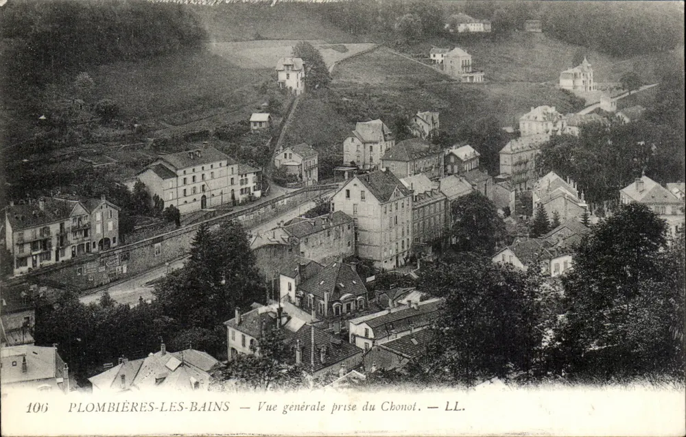Plombières-les-Bains — Vista geral tirada do Chonot — LL. — N° 106 - Frente
