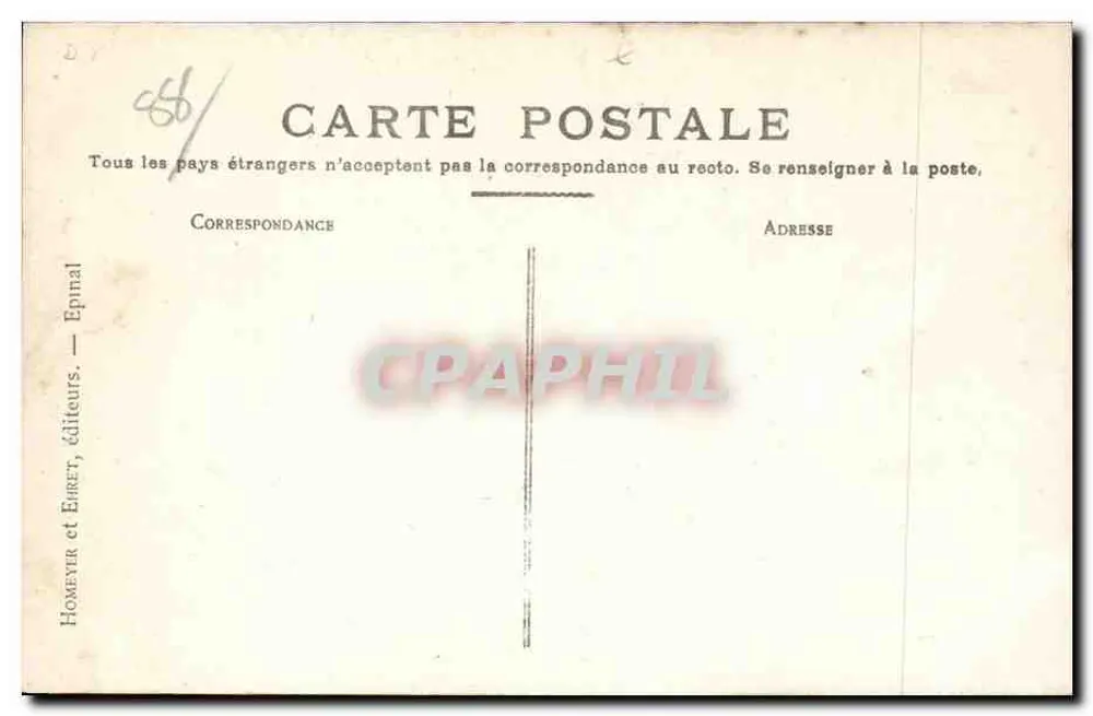 Épinal - Vista Geral — série 4 — editor Homeyer e Euret - Verso